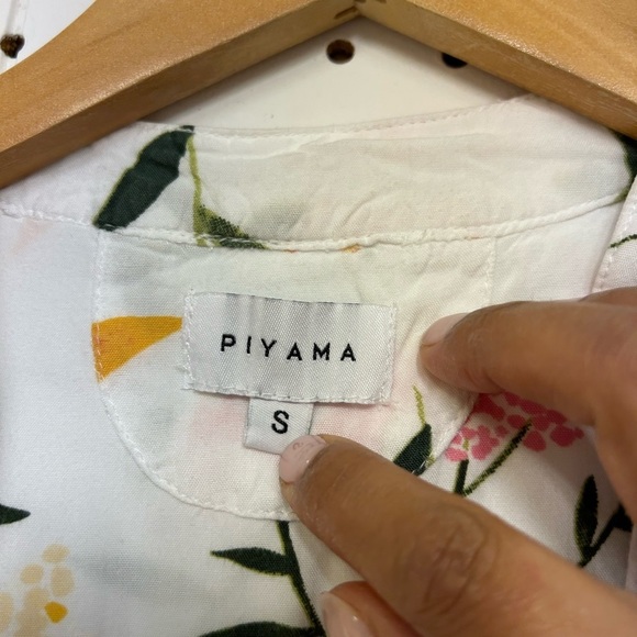 Payama Floral Button-Up Blouse And Shorts - Picture 5 of 5